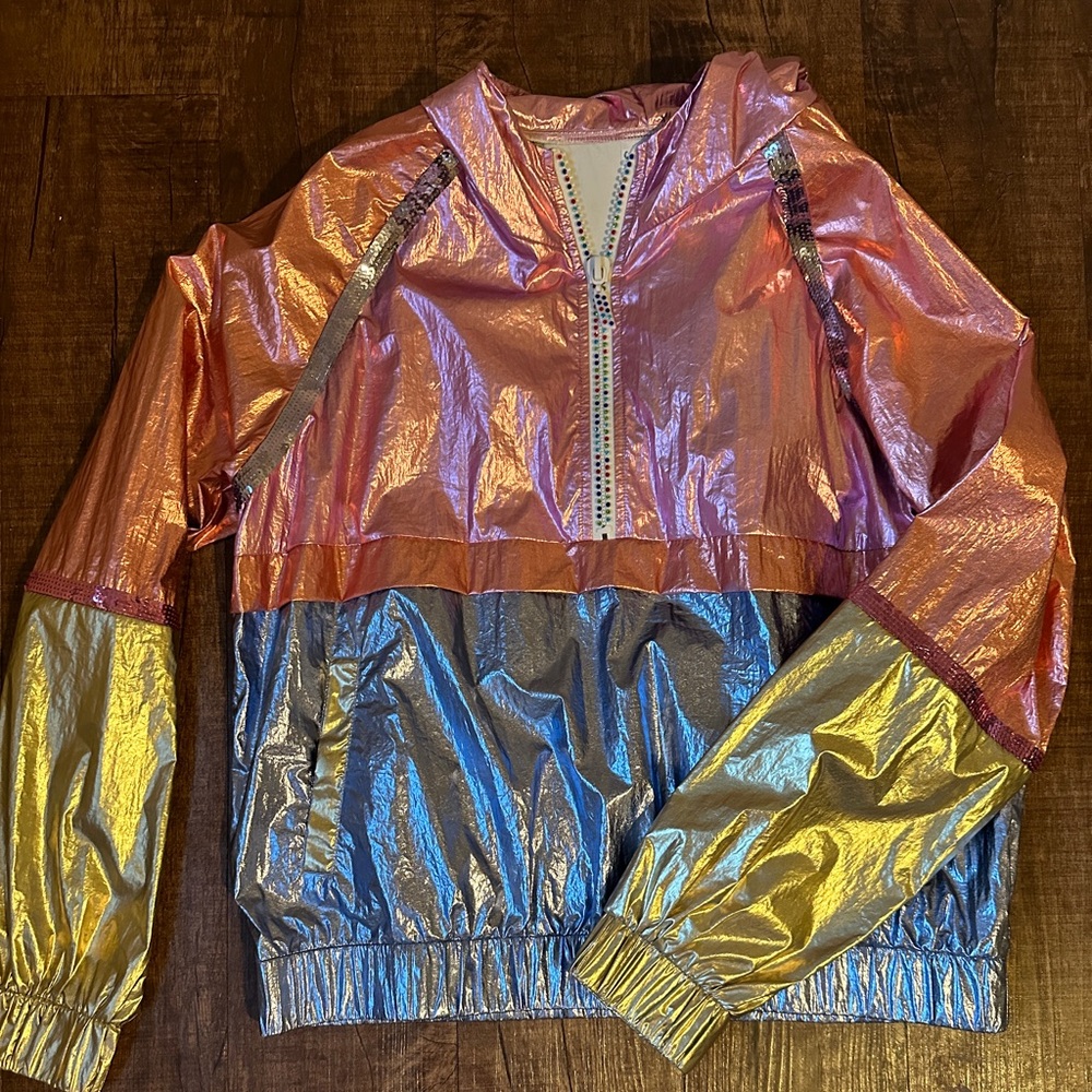 Pink/Silver/Gold Metallic Active Hoody